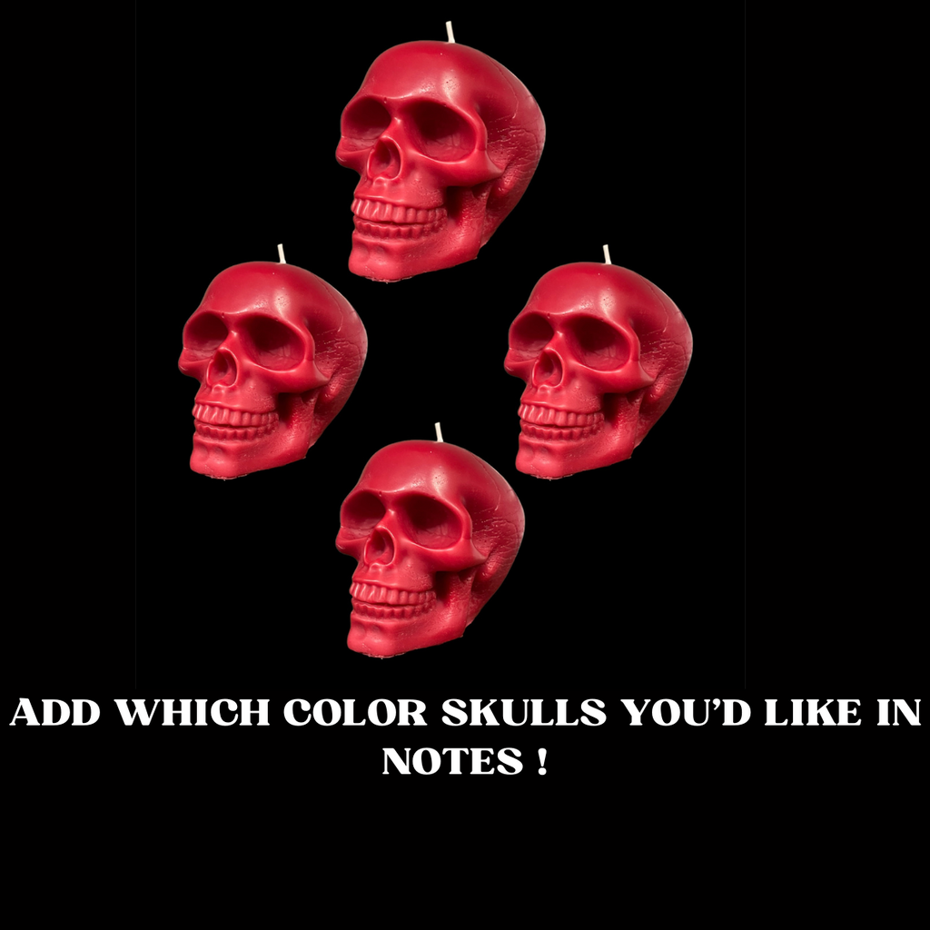 Pastel Skull Candles
